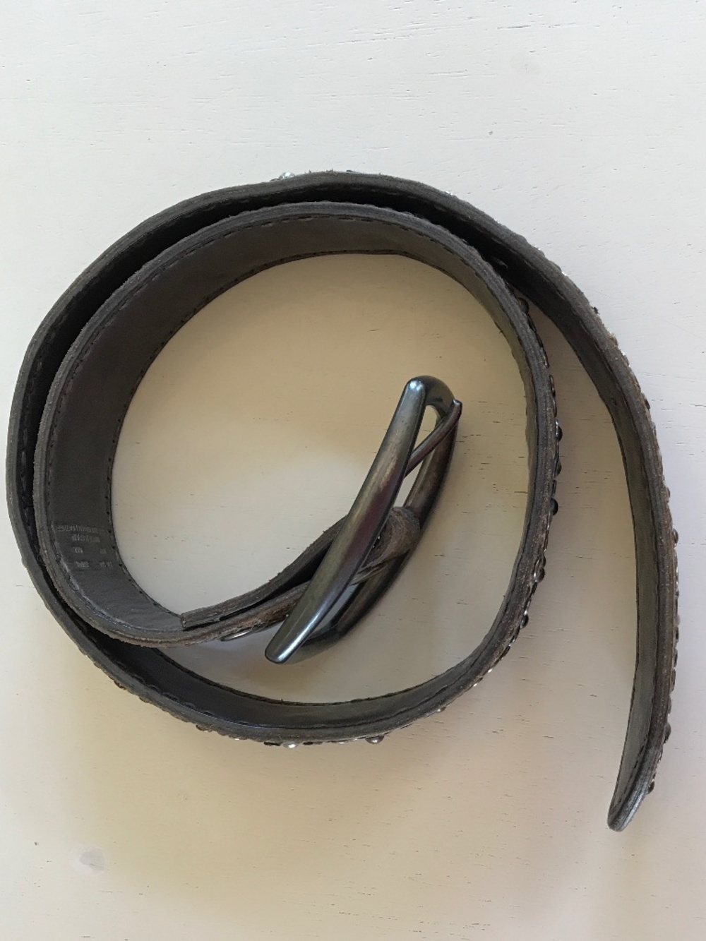 FRYE LEATHER STUDDED BOHO-WESTERN CHIC BELT - Picture 11 of 12